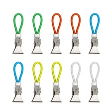 Tea Towel Clips 10 Pcs, Metal Tea Towel Storage Clip with Hanging Ring for To...