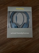 Heyday Wired On-Ear Headphones Blue Teal Brand New