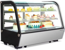 2-Tier Refrigerated Display Case Bakery Display Fridge Case 5.7 cu ft Capacity