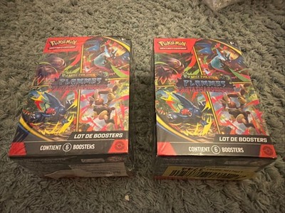 2 x Pokémon TCG Bundle 6 Boosters ME02 Flammes Fantasmagoriques ME2 Mega Evol.