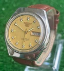 Original Seiko 5 Automatic || Yellow  Dial || Men's Vintage Watch || 21 Jewels
