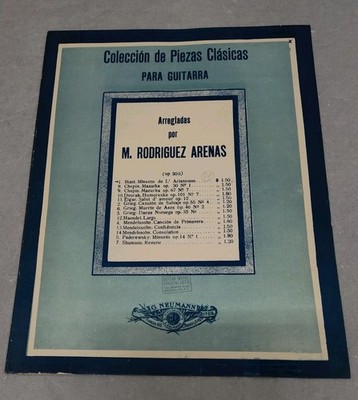Mario Rodriguez Arenas Bizet Minueto De Arlesieene Sheet Music Classical Guitar