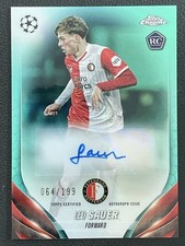 Leo Sauer 2023-24 Topps Chrome UCC Aqua Refractor Auto RC /199 #CA-LS