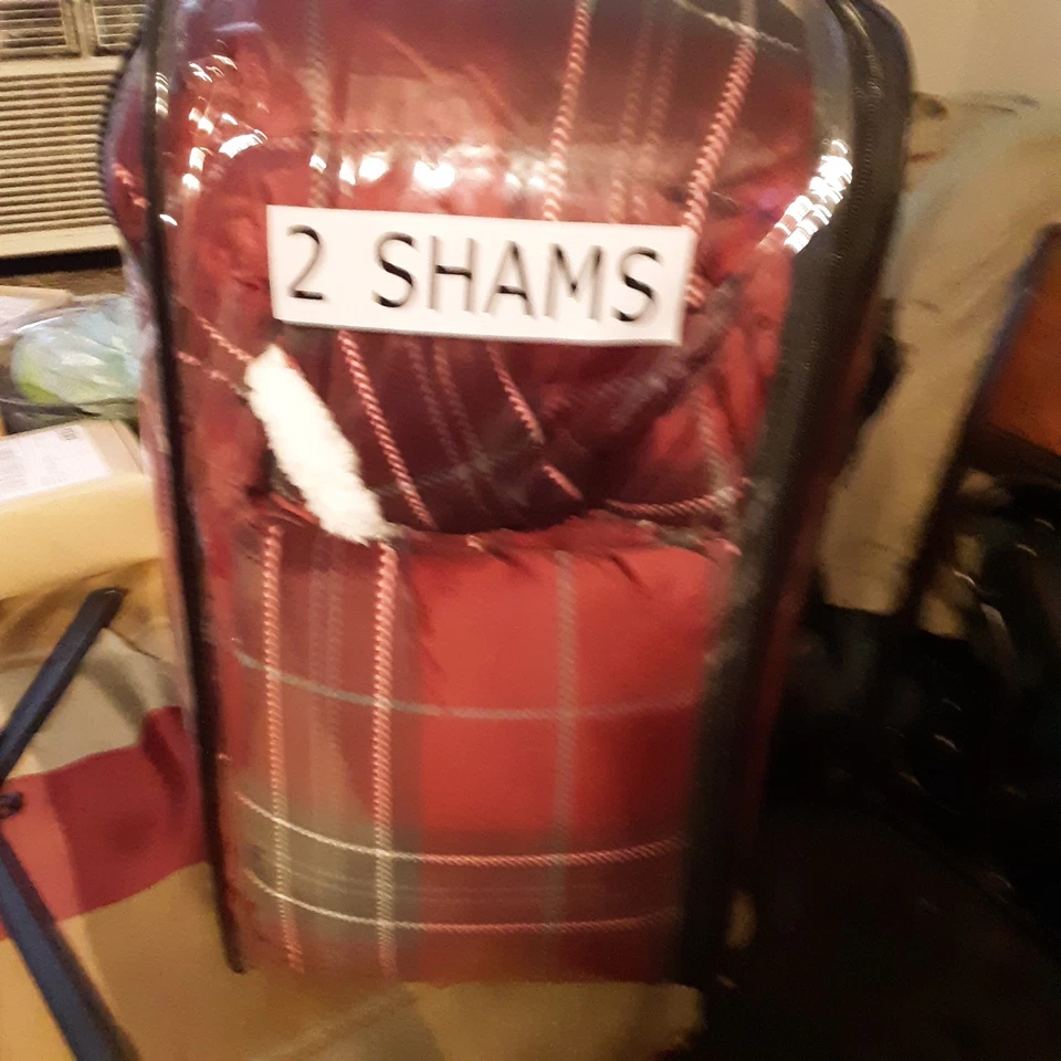 Premier Comfort Micro Velvet Sherpa Plaid Reversible Comforter FULL / QUEEN Red - Image 4 of 4