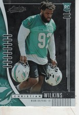 Christian Wilkins 2019 Panini Absolute Football #168 RC Rookie Card Dolphins. rookie card picture