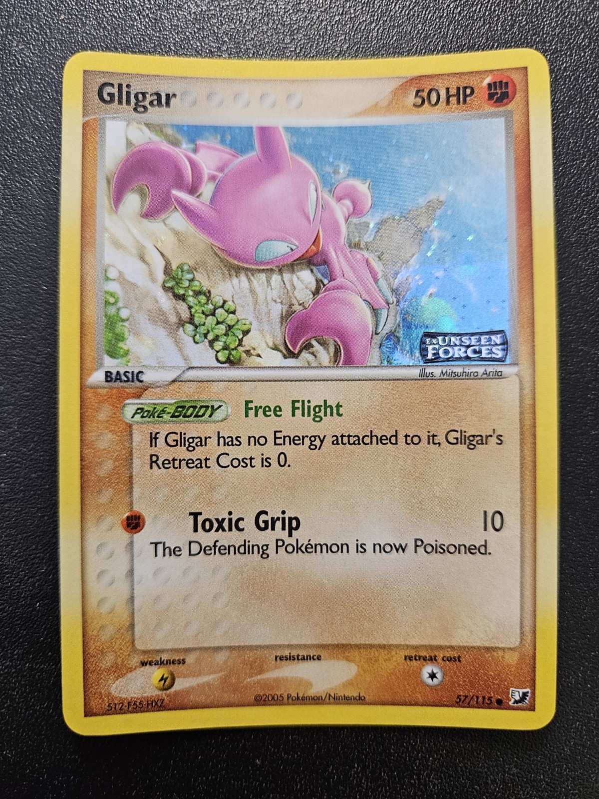 Pokemon EX Unseen Forces Gligar Stamped Reverse Holo 57/115 NEAR MINT