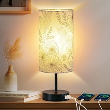 Touch Control Bedside Lamp with 2 USB Ports, 3-Way Dimmable Table lamp for Be...