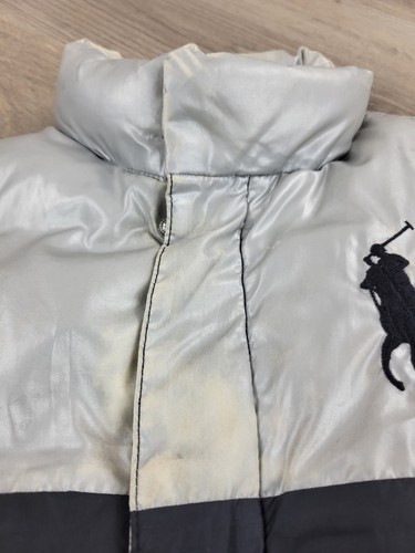 VTG Polo Ralph Lauren Jacket Size 4T White Duck Down Snow Ski Bear Spellout - Picture 17 of 18