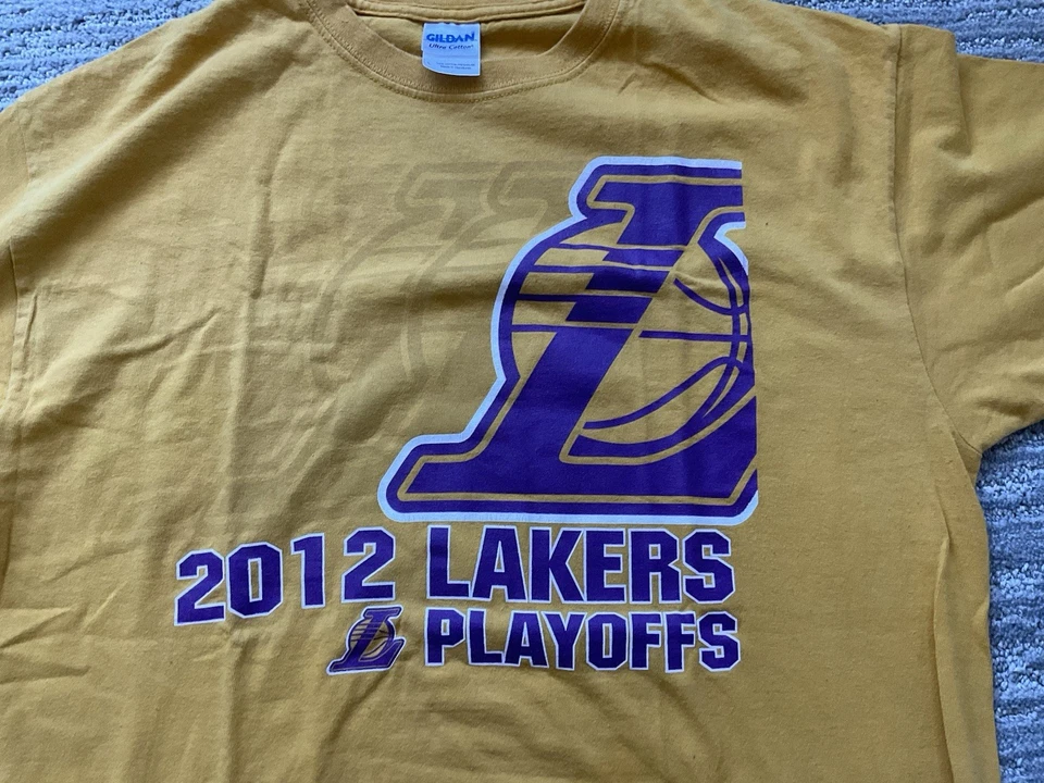 T Shirt Los Angeles Lakers 2012 Playoffs Large Vintage - Image 2 of 4