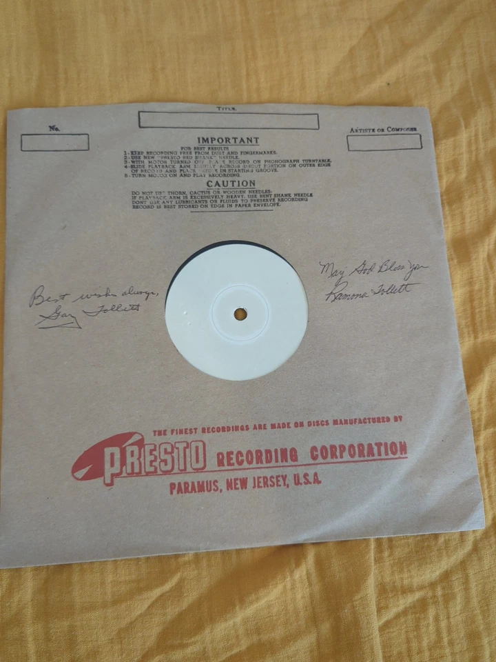 THE CRICKETS GARY TOLLETT, RAMONA TOLLETT SIGNED GO BOY GO/ GONE - Image 4 of 4