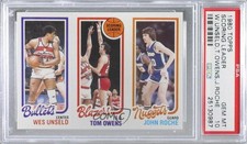 1980-81 Topps Wes Unseld Tom Owens John Roche #78-195-251 PSA 10 GEM MT HOF r5u