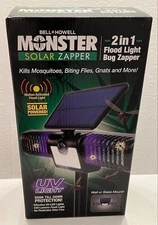 Bell+Howell Monster Solar Zapper 2-In-1 Flood Light/ Bug Zapper Motion Activated