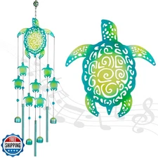 OKAIMEIMEIO Sea Turtle Wind Chimes - Memorial Gift for Mom, Outdo