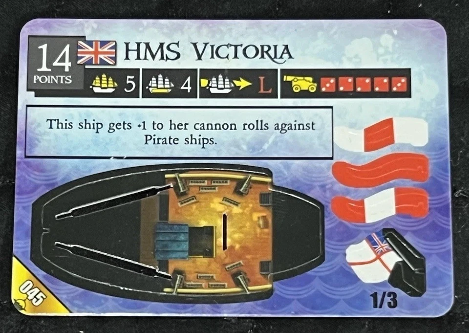 Piratas en Ocean's Edge CSG HMS Victoria Raro Barco Inglés #045 Nuevo y Sin perforar Foto 2 de 4