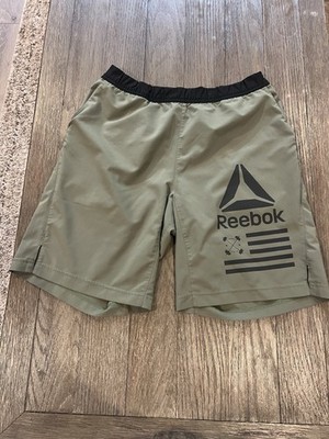 Mens Reebok CrossFit Forging Elite Fitness Shorts Green Small