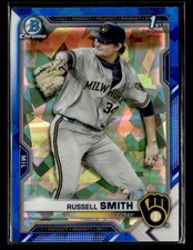 2021 Bowman Draft Sapphire Edition #BDC-113 Russell Smith Card Milwaukee Brewers