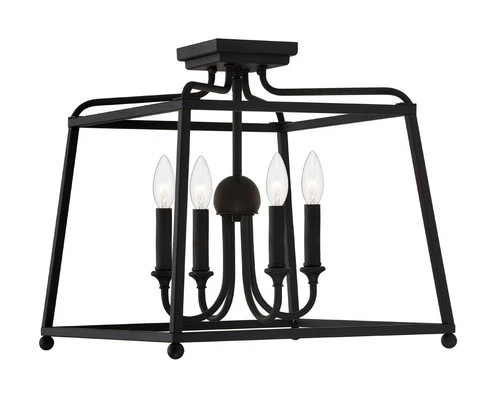 Sylvan 4-Light Ceiling Mount in Forge Black - Picture 2 of 3