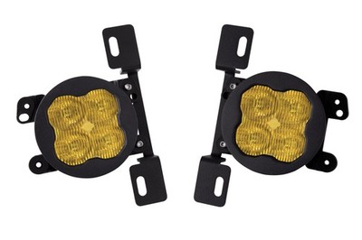 SS3 LED Fog Light Kit For 18-21 JL Wrangler Yellow Fog Max Type MR Bracket Kit