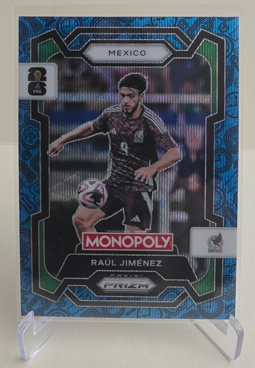 2026 PANINI PRIZM MONOPOLY WORLD CUP RAUL JIMENEZ BLUE WAVE PRIZM