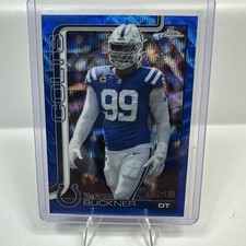 2025 Topps Chrome Deforest Buckner #133 Blue Wave Refractor 5/150 Colts