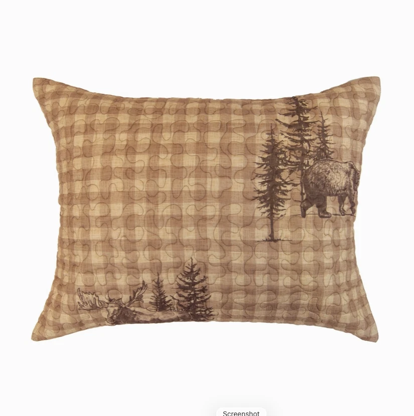Bear Lodge Spruce Trail Printed King Quilt Set Rustic Country Cabin Lodge Theme - Image 3 of 3
