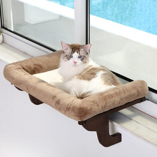 Cat Perch for Window Sill with Bolster - Orthopedic Hammock Design with Premium