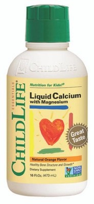 Childlife Liquid Calcium With Magnesium, Orange Flavor Vitamin D,Zinc (1x16Oz)