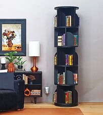 ESTANTE GIRATORIO NEGRO escala 1/6 MUEBLES sala librería BIBLIOTECA para BARBIE