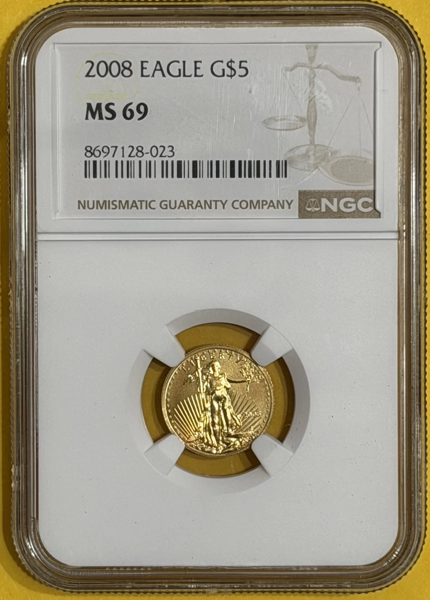 アメリカイーグル 1/10オンス　ピン　18k 8g American Eagle 1/10 oz Precious Metal Content per Unit 2008 Gold