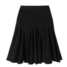 Ruffle Skirt Dance Wear Clothes for Women Black Ballroom Salsa Latin Dance Skirt