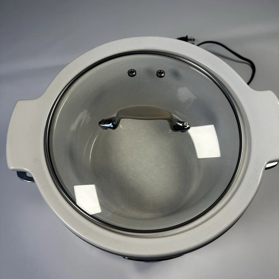 All Clad Series SC03 Chrome Stainless Steel Ceramic White Insert Slow Cooker - Image 3 of 4