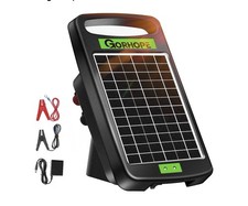 24 Hour Solar Powered Electric Fence Charger 10 Mile Range 10200V