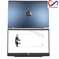 New HP Pavilion 15-CS 15-CW 15-CS3073CL Fog Blue LCD Back Cover Bezel Hinges US