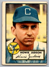 1952 TOPPS #169 HOWIE JUDSON WHITE SOX