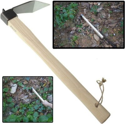 Carbon Steel Hand Hoe Solid Mattock Pick Digging Agricultural Garden Rake Tool