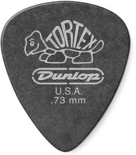 Dunlop 488R073 Tortex Pitch Black Standard .73mm Guitar Picks 72-Pack