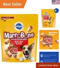 Wholesome Dry Dog Treats MarroBone - 6 lb Resealable Bag of Delicious Beef