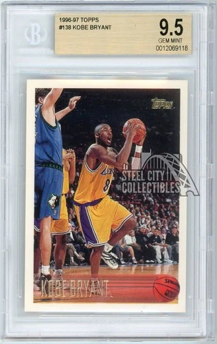 Kobe Bryant 1996-97 Topps Rookie Card #138 BGS 9.5 (No Subgrades)