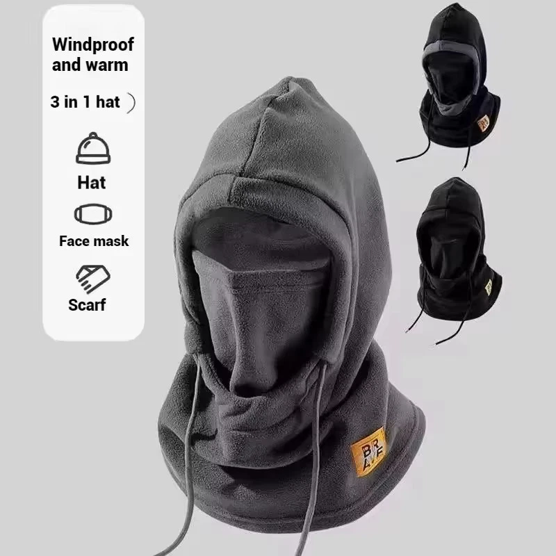 Winter Warm Hat with Mask and Neck Warmer 3-in-1 Windproof Balaclava forMen and