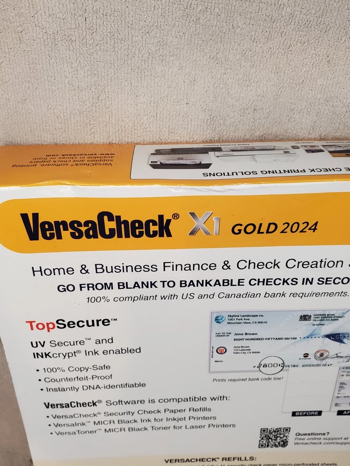 VersaCheck X1 GOLD 2024- HOME AND BUSINESS CHECK CREATION SOLUTION TOP SECURE - Image 3 of 4