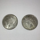 Two Peace Silver Dollars 0.9 Fine 1922-S and 1926-D