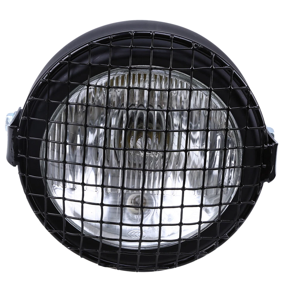 Faro ámbar de haz alto/bajo de 6,5" + soportes para Harley Café Racer Chopper Foto 3 de 4