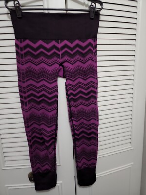 Lululemon Seamless Chevron Print Leggings Womens Sz Purple