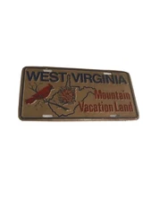 Vintage West Virginia  Mountian Vacation Land License Plate