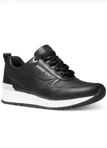MICHAEL Michael Kors Allie Strider Women's Leather Lace-Up Sneakers Size 8 ❤️❤️ - Afbeelding 1 van 5