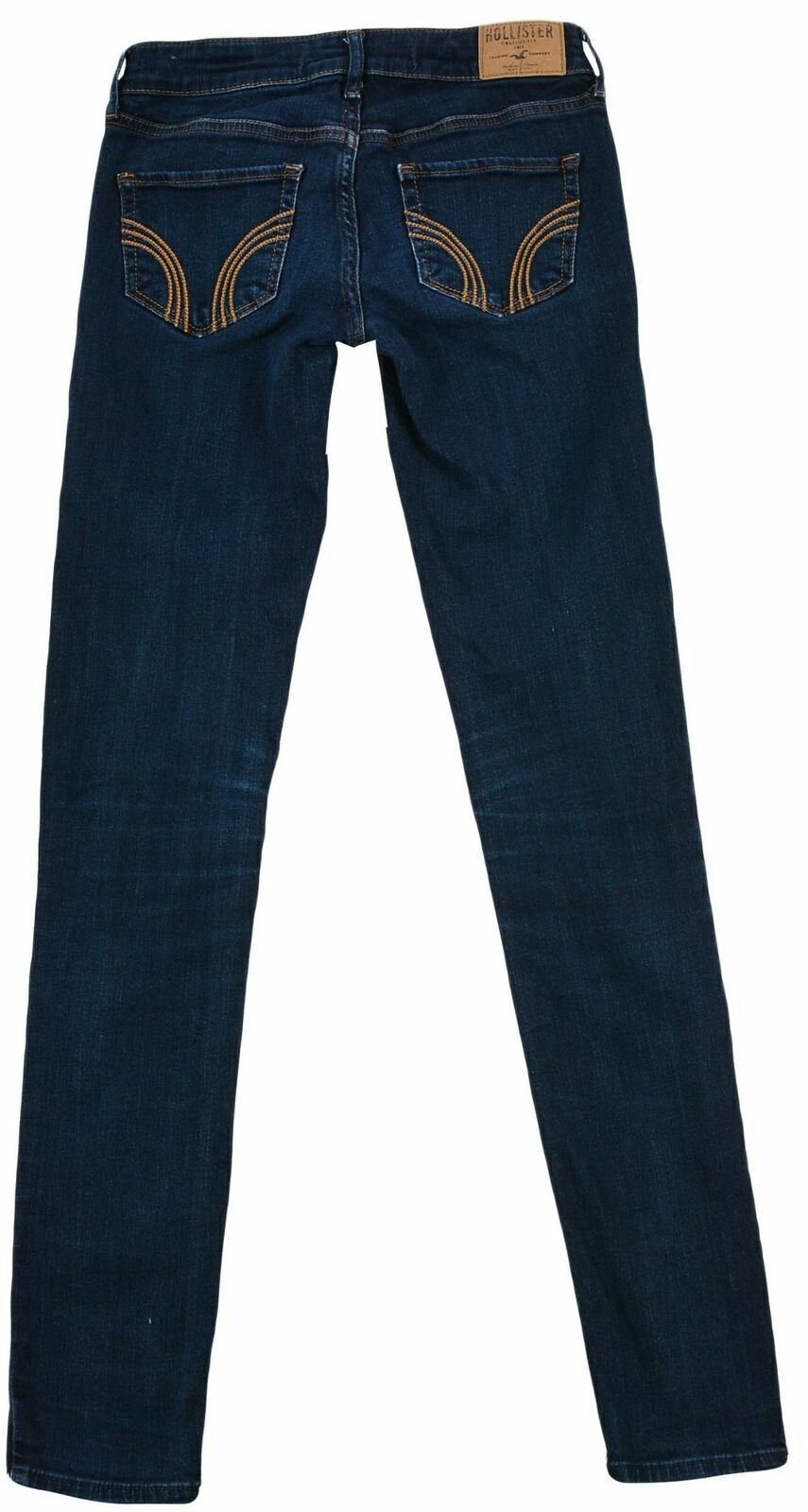 Hollister Ladies Jeans Denim Skinny Dark Blue Cot… - image 3