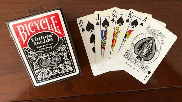1 DECK Bicycle Safety Back BLACK playing cards FREE USA SHIPPING