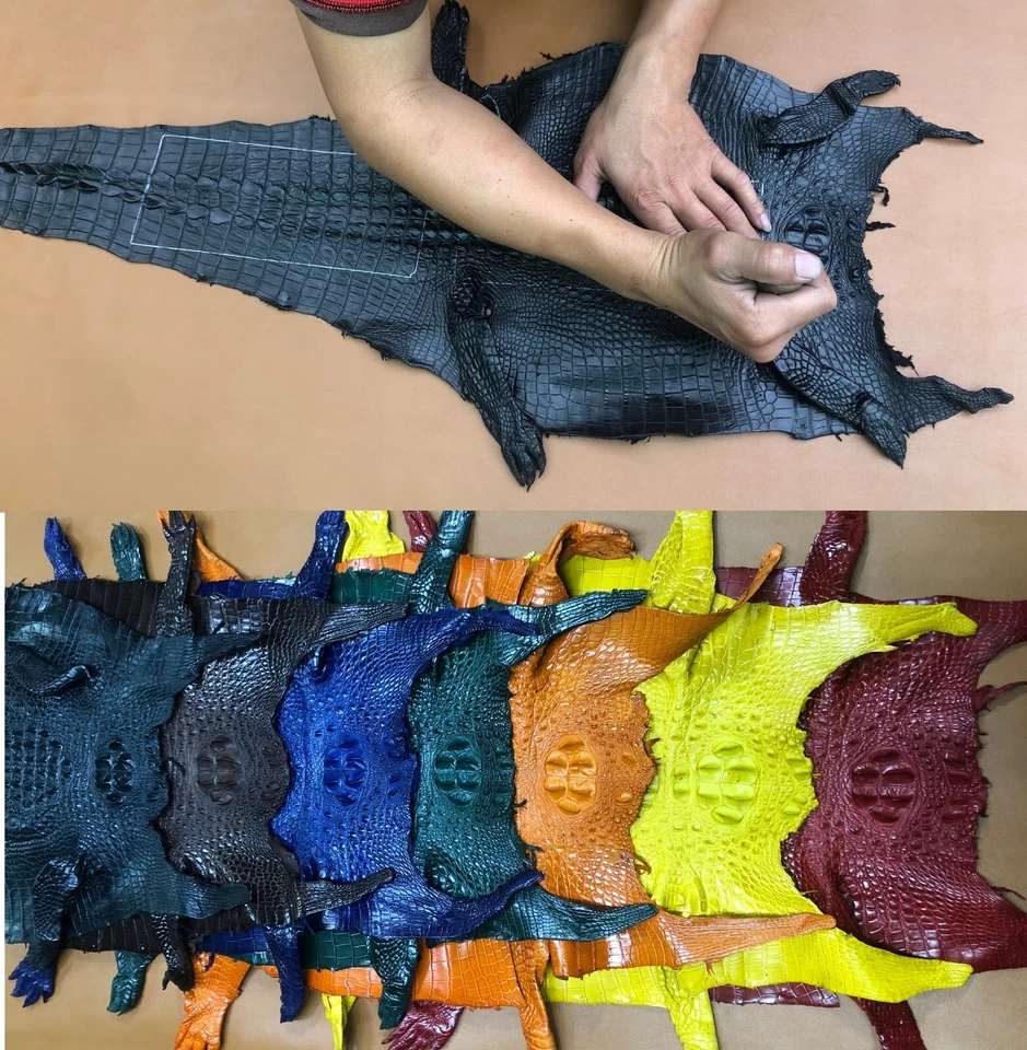 Бумажник мужской подлинный крокодиловый с радиочастотной идентификацией и блокировкой большая емкость кожаный держатель для карт - Изображение 2 из 2