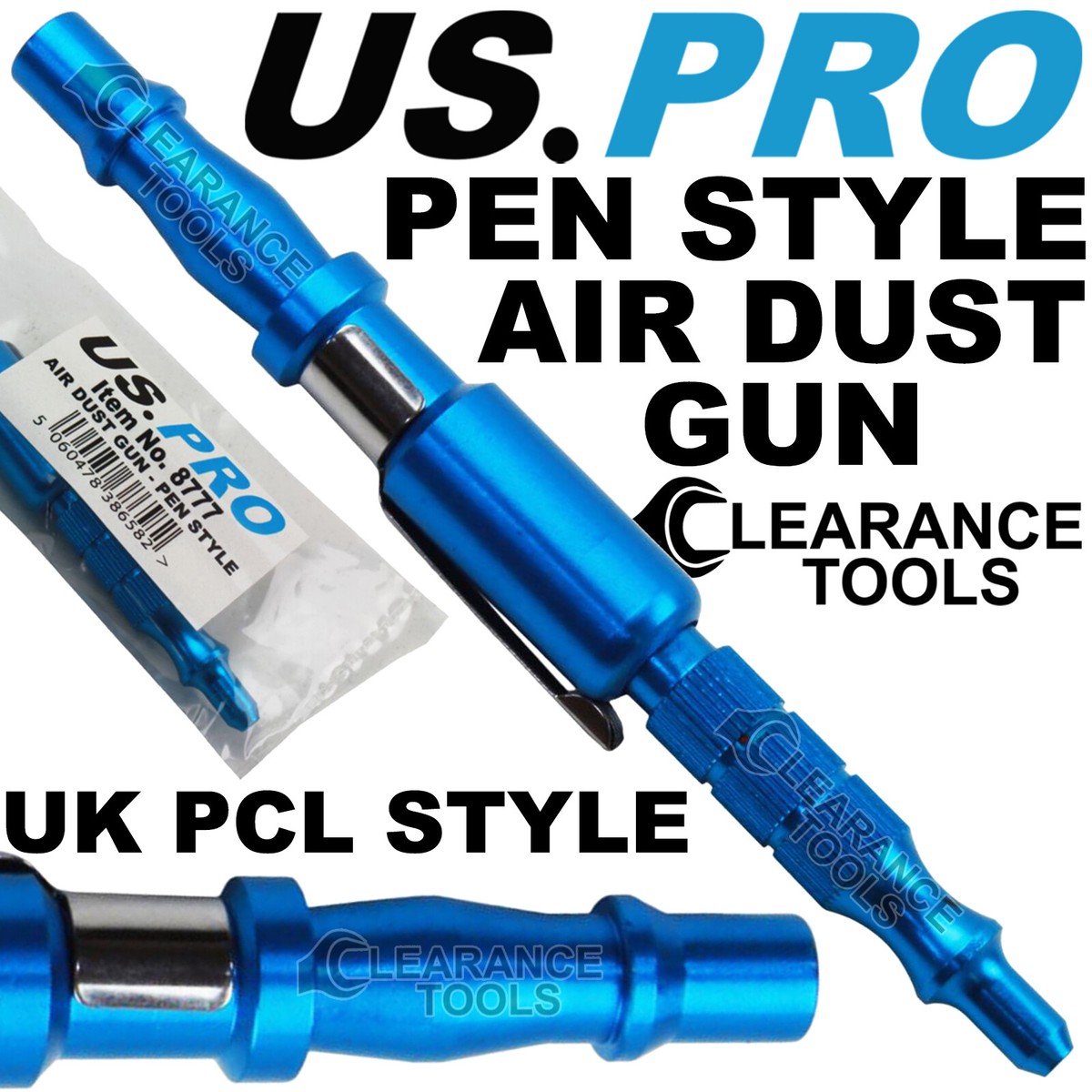 Air Blow Gun – Extended Dust Blower With Rubber Nozzle For Compressors, 0.9MPa, G1/4" Inlet