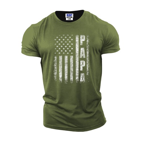 Distressed amerikanische Flagge Papa Herren T-Shirt USA Vatertag Party neu Geschenk Tee - Bild 4 von 11